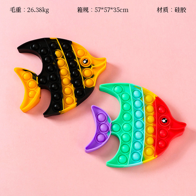 Fish Stress Relief Toy Slow Rebound Squishy Silicone Stretch Fish for Adults & Kids M.08