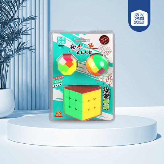 Model 2409 Youmei Colored 3-Piece Cube Set M.07 JPDB