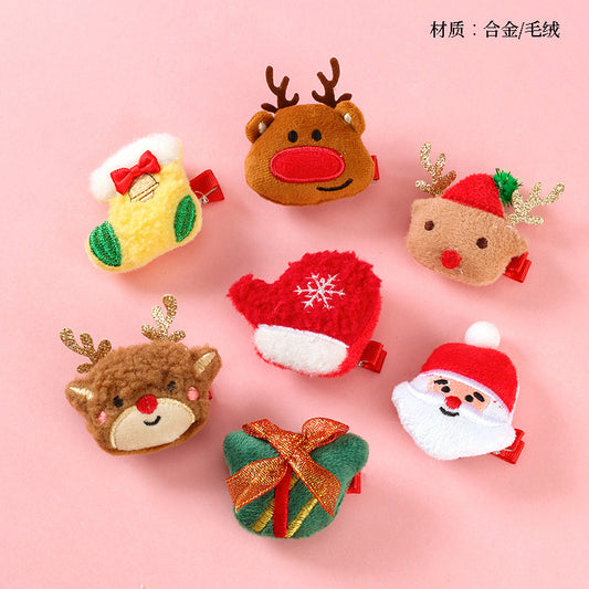 M42 Boxed Stuffed Christmas - themed Plush Duck - bill Clips