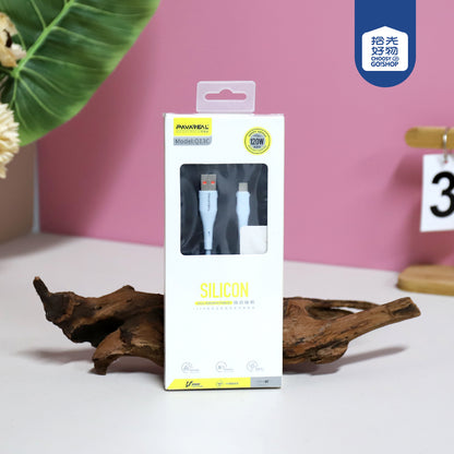 Q13C White Starry Sky Silicone Cable for Huawei - SCP 66W Super Fast Charging A.12 JPDB