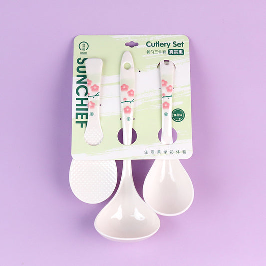3939 3-Piece Dining Spoon Set with Mixed Designs M.66 JPDB