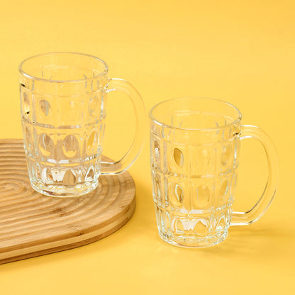 Model ZB33 Pineapple - Shaped Glass Handle Cup (High - Foot 370ml) M.17