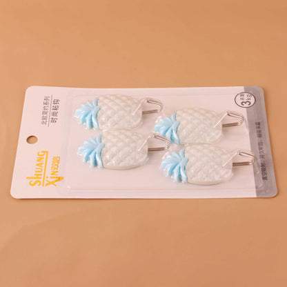 Brand Shuangxin Adhesive Hooks - 4 Pcs Pineapple Shape M.16