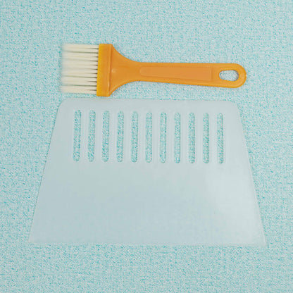 0818 Scraper & Barbecue Brush Set Food-Grade Silicone Heat-Resistant Grilling Tools M.64