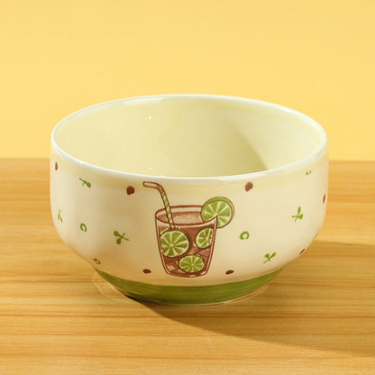 Yingshanhong 4.6-inch Zhiyue Bowl (Orange Lemon) M.18