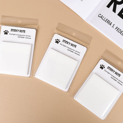 A07-1 Glitter Solid Color Sticky Notes 76x76mm Square 80g Thick Paper for Journal Deco & Office Marking M.81