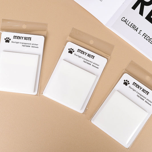 A07-1 Glitter Solid Color Sticky Notes 76x76mm Square 80g Thick Paper for Journal Deco & Office Marking M.81