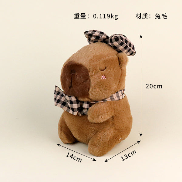 Capybara Plush Toy with a Hair Flower M01 JPDB
