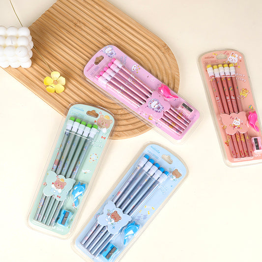 XX - 8918 Set of Five Pencils with Large Eraser Tips M.82