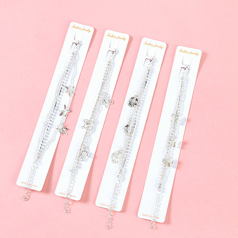 Three-in-One Cubic Zirconia Butterfly Bracelet  M.43