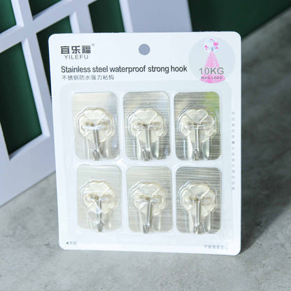 Brand Yilefu Model 8036 Adhesive Hooks - 6 Pcs Golden Type M.16