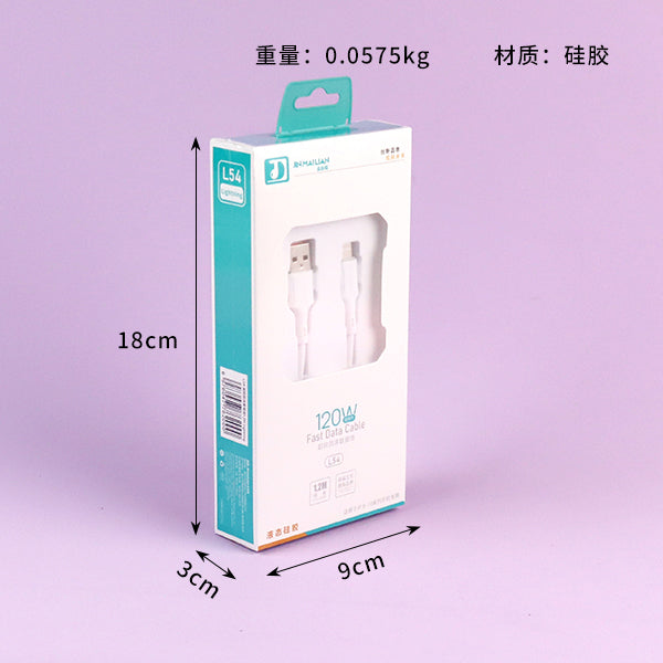 1.2m 120W Ultra-soft Frost-resistant Data Cable - Model L54 (Apple Compatible) A12JPDB