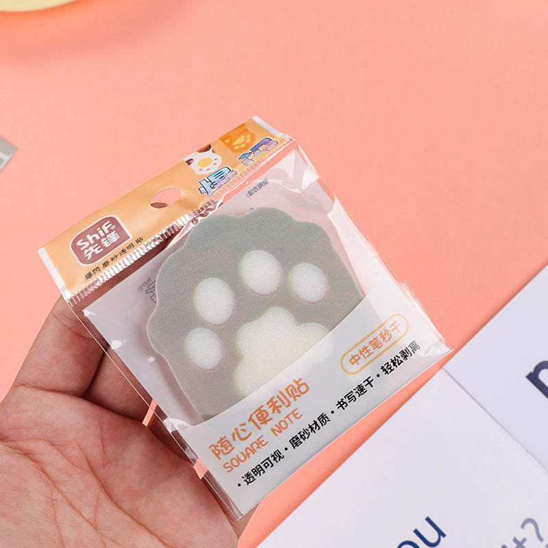 Xianfeng 8699 - Notas adhesivas con purpurina y forma de pata de gato, 80 g de papel grueso, para estudiantes y amantes de los diarios (M.81)