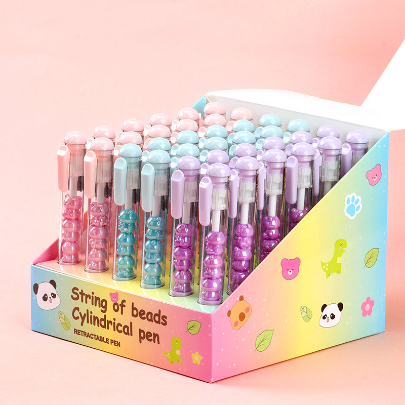 Adorable JS - Z28 Teddy Bear - Bead Click - action Gel Pen! With teddy bear - shaped beads, it brings a sweet and charming feel to writing. M.82