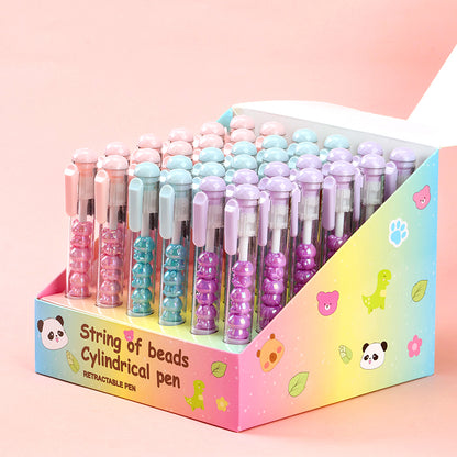 Adorable JS - Z28 Teddy Bear - Bead Click - action Gel Pen! With teddy bear - shaped beads, it brings a sweet and charming feel to writing. M.82