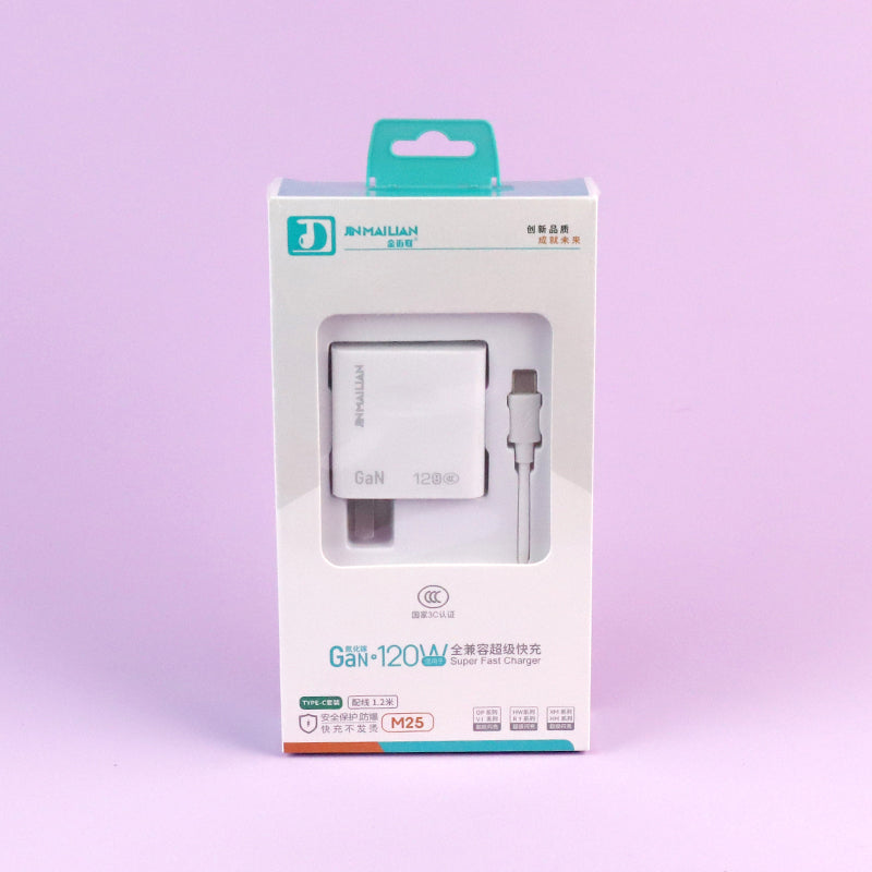 120W Type-C Charging Kit - Model M25 (Huawei Compatible) A12 JPDB