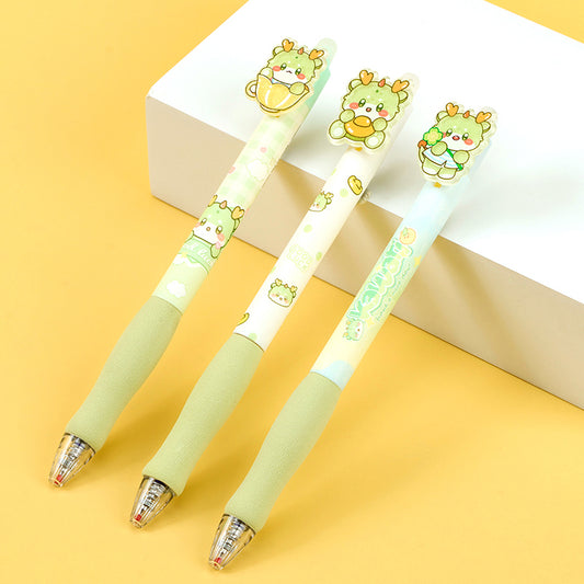 Adorable YS878 Dragon Cub Little Click Erasable Pen! With its cute dragon - themed design and easy - to - use click mechanism for erasing, it's a charming writing tool. M.82