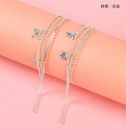 Three-in-One Cubic Zirconia Butterfly Bracelet  M.43