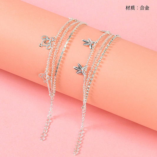 Three-in-One Cubic Zirconia Butterfly Bracelet  M.43