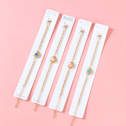 Colorful Star-Moon Alloy Bracelet  M.43