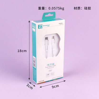 1.2m 5-Core 120W PD Fast Charging Data Cable - Model PD33 (Apple Compatible) A12JPDB