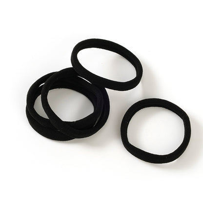 M42 Boxed 5 Black High-Elastic Towel Loop Hair Ties - Soft Absorbent for Post-Wash Hairstyling
