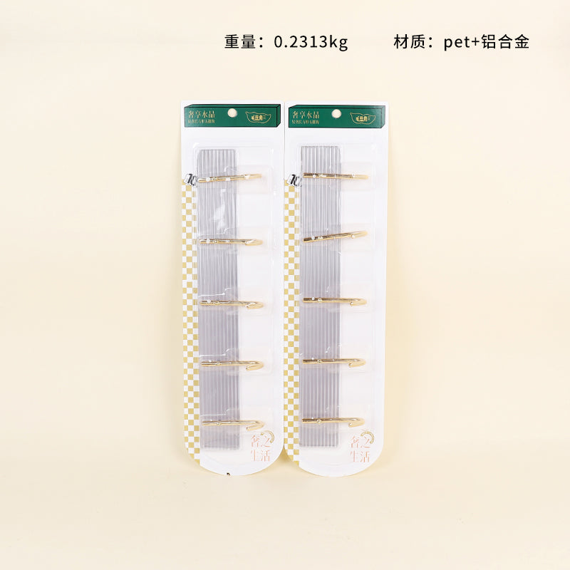 Model 150 Accessible Luxury Acrylic Rectangular Adhesive Hooks (5 Rows) M.16 JPDB