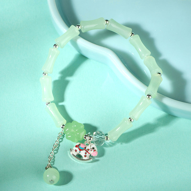 Enamel Trojan Horse Bamboo Bracelet  M.43