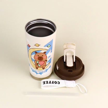 500ml Capybara Coffee Vacuum Thermal Insulated Mug - Model YSM8716 M.26 JPDB