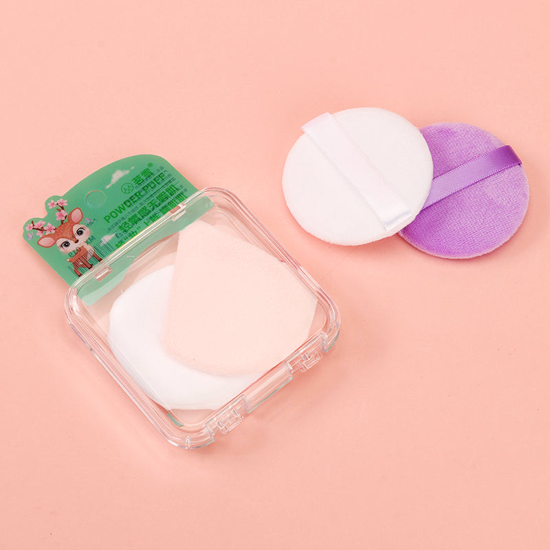 Dos borlas de polvos prensados ​​en una caja (polvo seco) M.50 