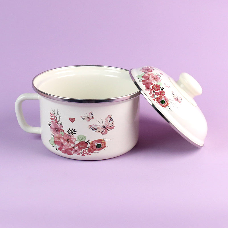 16cm Double Butterflies Porcelain Fast Food Cup - Model K-1603 M.65 JPDB