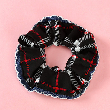 M42 Outlined Plaid Hair Scrunchie