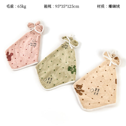 1009 Hugging Bear Bowknot Hand Towel (30*30) M.22