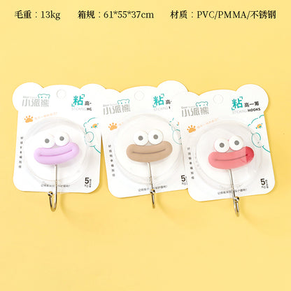 Xiaopaixiong Model 818 Adhesive Hooks - Big Mouth Design Flower Pattern Random M.16