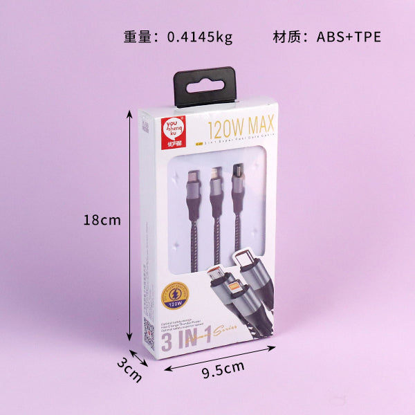 Cable de datos 3 en 1 - Modelo K-86 A12 JPDB 