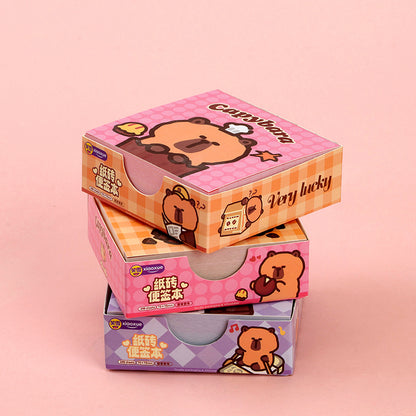 XX-1722 Capybara Notepad 90g Thick Paper 10*14cm Portable Office Stress-Relief & Student Notes M.81