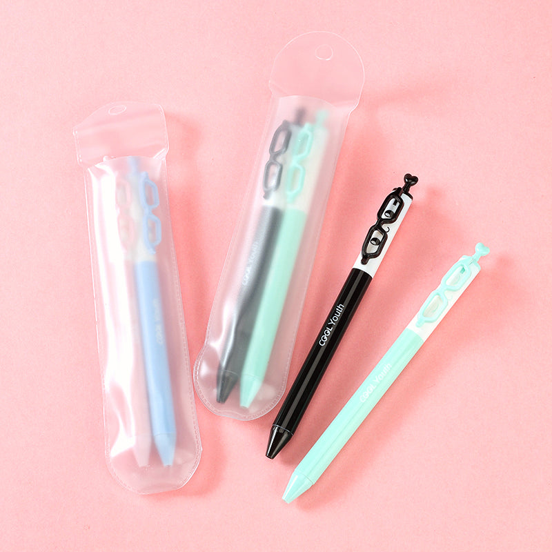 Glasses Design Gel Pen (GP30121, 2 Pieces) M82