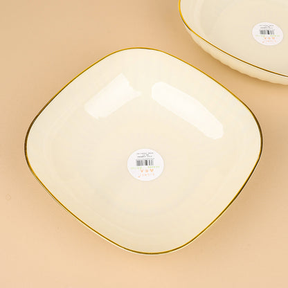 7103 Gilded White Square Fruit Plate M.20