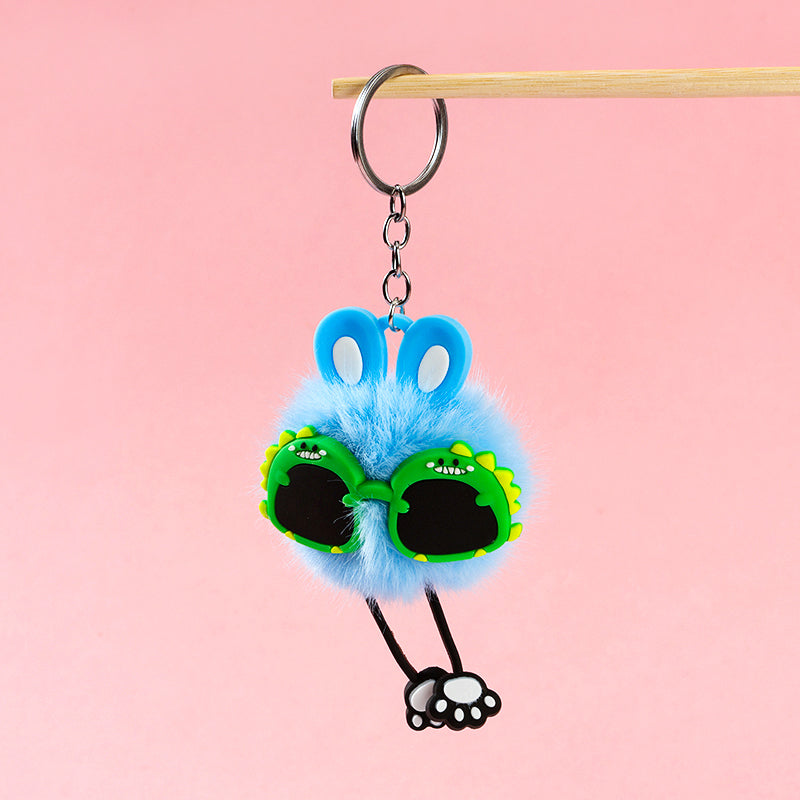 Cartoon Dangling Sunglasses & Pom-pom Bag Charm M.41 M.46 M.72