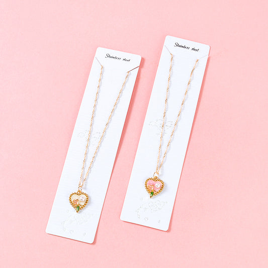 Love Oil Painting Pearl Necklace M.43