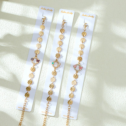 New Style Chain Flower Charm Bracelet  M.43