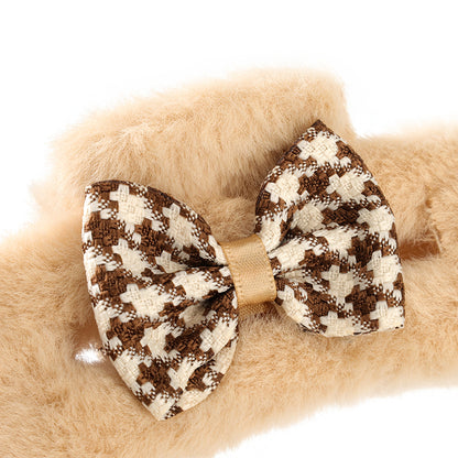 M42 4.3 Inch Furry Square Bow Tie Accessory Big Claw