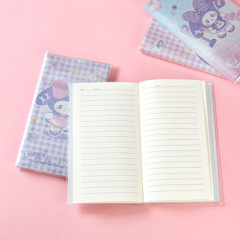 XX-48033 Nainaimee Glitter Glue-Bound Notebook Sparkle Cover School Office Journal M.81