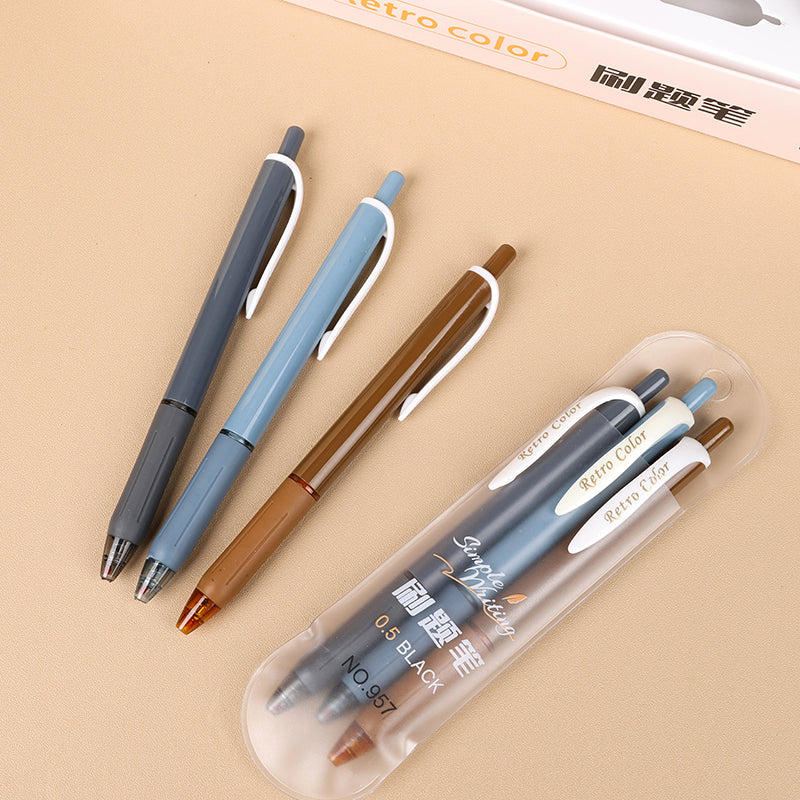 Ivanster 957 Set of 3 Problem - Solving Pens in Retro Colors (Insert Box) M.82