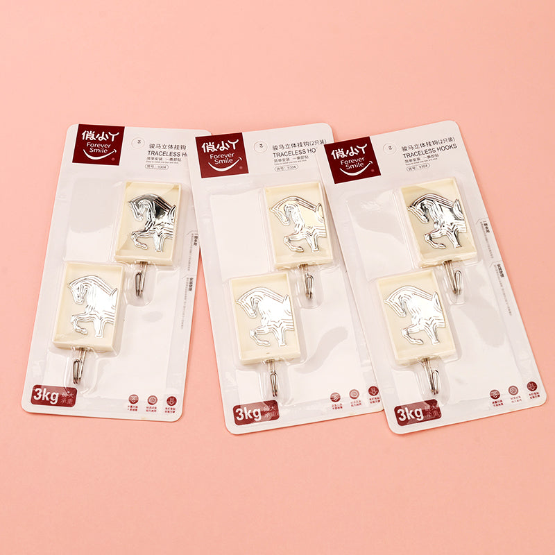 Qiaoxiaoya Model 9304 Adhesive Hooks - 2 Pcs Steed Design M.16