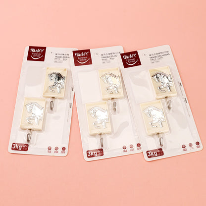 Qiaoxiaoya Model 9304 Adhesive Hooks - 2 Pcs Steed Design M.16
