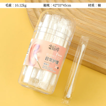 M.27-J-6616 Ear Pick + 30 Spiral White Thick Paper Stick Cotton Swabs