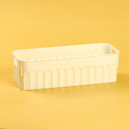 9407 White Long Strip Storage Box Food-Grade PP Narrow Design Gap Organizer M.67