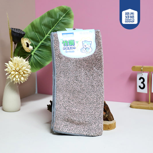No.8126 5 Pcs Bamboo Charcoal Dish Towel for Kitchen Cleaning M.68 JPDB