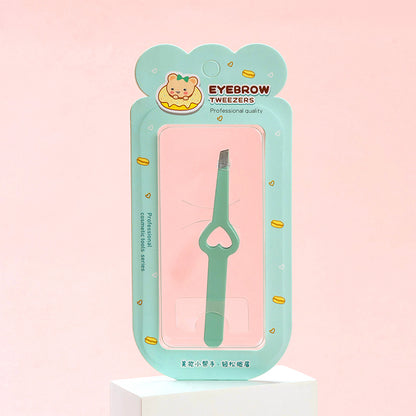 S-552 Heart-shaped Single Slant-tip Eyebrow Tweezer M.51